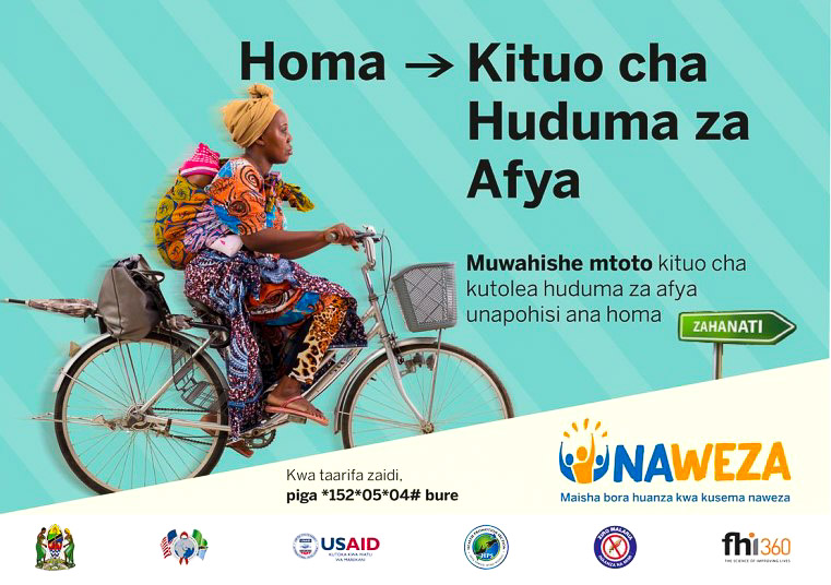 USAID Tulonge Afya NAWEZA platform poster